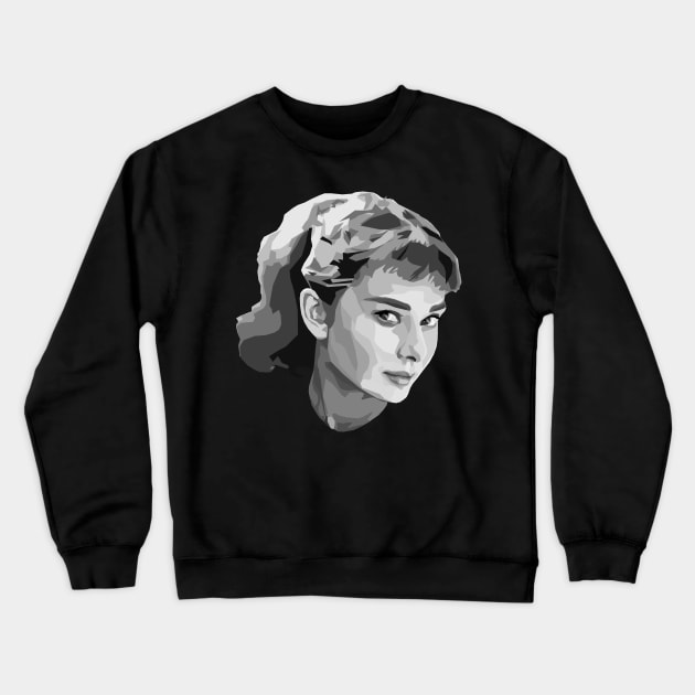 Audrey Hepburn Crewneck Sweatshirt by sigsin